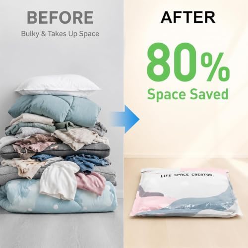 No Pump Vacuum Storage Bags,2026 New No Pump Large Vacuum Storage Compression Bags,Thick and Airtight Reusable Organizer Suitable for Clothes, Blankets, Bedding, Travel, and Closet Storage (5, Large) - Image 2