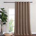 NICETOWN Blackout Blinds for Patio Door, Sliding Door Insulated Blackout Curtains, Extra Wide Curtain with Grommet Top for Villa/Hall/Parlor (Cappuccino, 1 Panel, 80” W x 108“ L) by NICETOWN