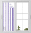Window Privacy Film Frosted, Purple Striped Static Cling Door Window Covering, Farmhouse Vertical Stripes Geometric UV Blocking Windows Film for Office, Hotel, Bedroom, 29.5 x 78.7 Inches by Unknown