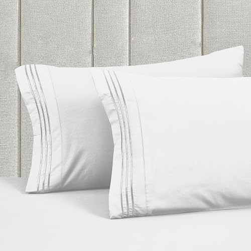 Mocassi Twin XL Size 4-Piece Bed Sheet Set - 1800 Premium Hotel Quality Microfiber 18-24 Inches Extra Deep Pocket Fitted Sheet- Luxury Soft, Breathable, Wrinkle, and Fade Resistant, White - Image 6