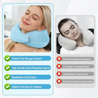 Neck Pillow Airplane,Plane Pillow for Long Flight,Travel Pillow Blue - Image 6