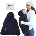 Baby Carrier Cover with Detachable Hood - Windproof & Water-Resistant Winter Car Seat Cover Baby Girl & Boy, Universal Travel Carrier & Stroller Blankets for Babies - Lightweight Fabric by Exploreintimomproducts
