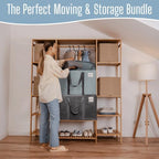 VENO 4 Pack Moving Bags (2 Black Heavy Duty Moving Bags + 2 Sky Blue Bags) - Image 3