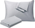 100% Egyptian Cotton King Size Pillow Protectors with Zipper Set of 4 by ShunjieHome