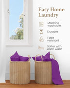 1000 TC Purple King Pillowcases Set of 4 100% Egyptian Cotton Pillow Cases - Image 6