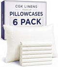 Queen Pillow Cases - 6 Pack Pillowcase Covers - 20" x 30" (Antique White) by CGKUnlimited