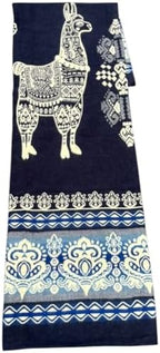 Alpaca Blanket Throw 78x47 in | Ultra Soft, Non-Itchy & Breathable | Premium Alpaca Wool Blanket | Warm, Hypoallergenic Natural Fiber | Handmade Luxury Throw for Sofa, Bed or Travel. Blue Lama by Unknown