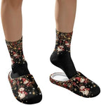 Jeiento Winter Fuzzy Slipper and Crew Socks Warm Winter Shoes Lightweight Soft Cushion House Slipper Bedroom Shoes - Image 4