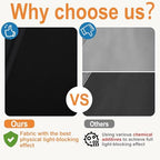 RYB HOME 2 Panels 100% Blackout French Door Curtains Set of 2 - W26 x L69, Black - No Drill Door Window Curtains Thermal Insulated Privacy Assured Shades for Front Entrance - Image 2