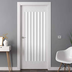 Window Privacy Film Frosted, Black Striped Vintage Non-Adhesive Static Cling Window Tint, Farmhouse Lines Rustic Minimalist Insulated Windows Frosted Films for Living Room, 35.4 x 78.7 Inches - Image 3