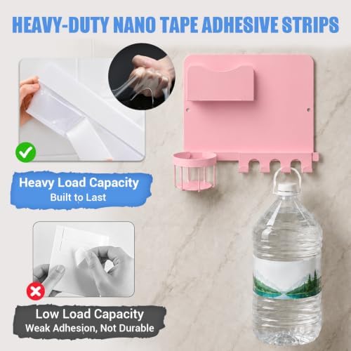 Metal Bedside Wall Shelf, No Drill Floating Bedside Shelf Wall Organizer - Image 4
