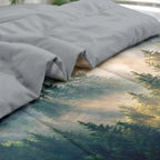 Pamnest Twin Comforter Set with Sheets, 5 Pieces Forest Nature Bedding - Image 5