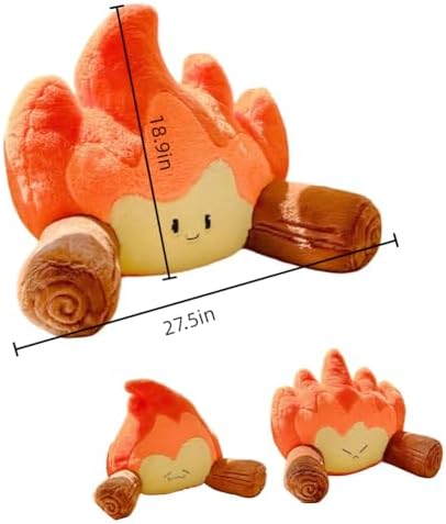 Reading Pillow for Sitting in Bed - Funny Campfire Back Rest, Fake Fire Backrest for Chair, Couch, Sofa and Car - Cartoon Bonfire Design - Image 2