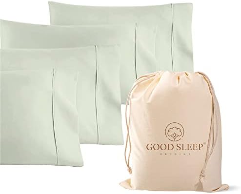 1000 TC Standard Pillowcases Set of 4 100% Egyptian Cotton Pillow Cases by GoodSleepBedding
