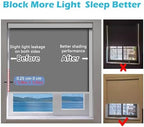 Light Blocking PVC Window Strips - Cuttable DIY Privacy Gap Blocker for Bedroom & Bathroom, 68in Black Trac - Enhance Sleep & Reduce Noise. - Image 3