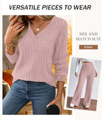 RUMIA Lounge Sets for Women Cozy Travel Matching Sweater Fall Outfits - Image 3