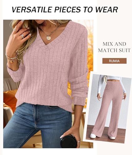 RUMIA Lounge Sets for Women Cozy Travel Matching Sweater Fall Outfits - Image 3