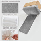 Chenille Neck Pillow for Sofa - Adjustable Headrest, Non-Slip Neck Support Cushion for Pain Relief, Comfortable Chair Pillow, Gray - Image 5
