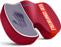 CushZone Memory Foam Seat Cushion for Office Hair, Car & Wheelchair, Red by CushZone
