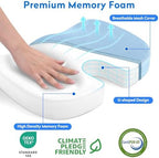 CushZone Memory Foam Seat Cushion for Office Chair & Car, Light Blue - Image 3