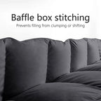 TEXARTIST Twin Comforter, All Season Down Alternative Gray Duvet Insert - Image 3