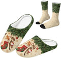 House Slipper and Socks Set for Women Warm Comfy Fuzzy Slipper with Crew Socks Plush Fuzzy Slippers for Indoor by Baxinh