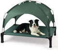 Heeyoo Elevated Dog Bed with Removable Canopy, Portable Dog Cot with Sun Protection Shade Tent, Raised Pet Cooling Cot Bed for Dogs, 42in by Heeyoo