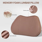 Car Lumbar Support Pillow for Driving Seat, Brown, 1 Pack - Image 2