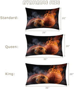 Basketball Pillowcases King Size Set of 2 - Football Soccer Pillow Cases with Envelope Closure, Boys Balls Sports Decorative Pillow Covers for Bed Couch, Soft Breathable Microfiber - Image 6