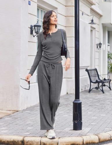 Ekouaer Two Piece Sets for Women Fall Lounge Sets Casual Matching Outfits - Image 4