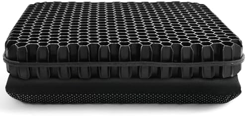 Gel Seat Cushion for Long Sitting - 16.5" x 14.5" x 2.4" (Extra Thick＆Soft) by LYUANEC