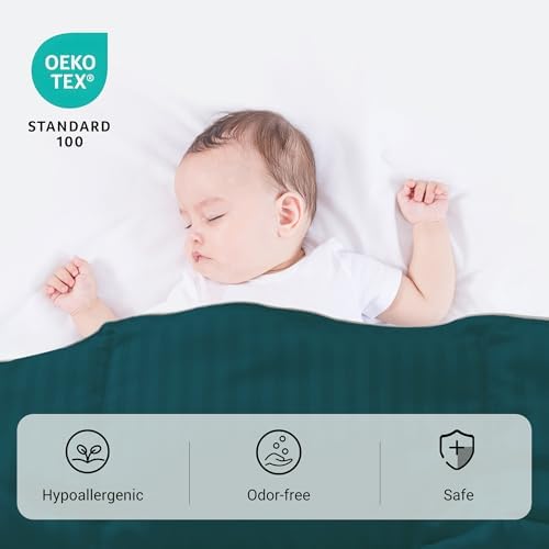 ZPECC Toddler Down Alternative Comforter, 39" x 47", Teal - Image 4