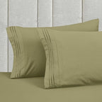 Mocassi Cal King Size 4-Piece Bed Sheet Set - 1800 Premium Hotel Quality Microfiber 18-24 Inches Extra Deep Pocket Fitted Sheet- Luxury Soft, Breathable, Wrinkle, and Fade Resistant, Sage Green - Image 6