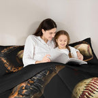 Erosebridal Baseball Comforter Set King Size Sports Game Bedding Baseball Player Duvet Insert for Kids Boys Teens Retro Style Quilt for Room Dorm Decorative, Brown Down Comforter - Image 5