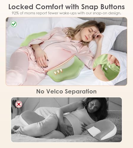 DONAMA Memory Foam Pregnancy Pillow Maternity Wedge Pillow for Side Sleeper - Image 4