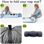 Personalized Toddler Nap Mat for Preschool, Custom Kids Nap Mat with Name, Extra Soft Preschool Nap Mat with Pillow & Blanket, Roll Up Daycare Sleeping Mat for Kids Boys - Image 5