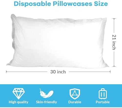 Disposable Pillowcases, 200pcs Disposable Pillow Case Covers, Soft Non-Woven Fabric Disposable Pillow Cases for Medical, Hospital, Hotels, SPA Tattoo Lash Pillow Covers, 21 in x 30 in - Image 2