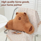LYFJMUS 4 Pack Plush Capybara Car Headrest Pillow and Lumbar Support Pillow Kawaii Plushies Capybara Stuffed Headrest Cute Car Decor for Car Driving (Style B) - Image 6