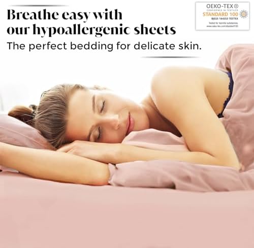 | Queen Envelope Pillowcase Set | 100% Viscose | Organically Grown | Ultra Soft | Cooling | 2pcs [Rose Quartz] - Image 2