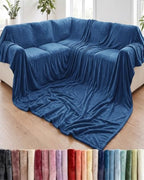 Fleece Blanket Oversized King - Ultra-Soft Flannel Blanket - Royal Blue by CGKUnlimited