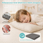 Kids Pillow with Pillowcase - 16x22 Organic Pillow Filled with Kapok - Image 5
