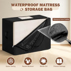 Cuddly Nest Folding Mattress Storage Bag Fits 6" Twin & Twin XL, Black - Image 4