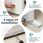 Lineshading 4 Sets Door Sweep Plastic PVC 1 3/4" x 36" Slide on Bottom Exterior Door Seal Strip for Weather Stripping Draft Stopper (White) - Image 6