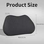 Car Lumbar Support Pillow for Driving Seat, Black, 1 Pack - Image 4