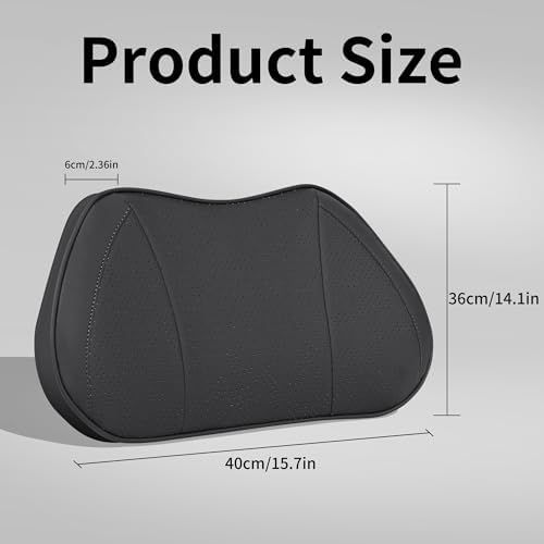 Car Lumbar Support Pillow for Driving Seat, Black, 1 Pack - Image 4