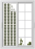 Window Privacy Film Frosted, Forest Green Boho Reusable Static Cling Window Tints, Middle Century Geometric Abstract Art Heat Control Windows Films for Offices, Balcony, 29.5 x 118 Inches by Unknown