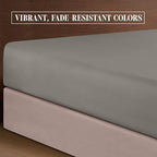 Luxurious Soft 1500 Premier Hotel Quality 6-Piece Bed Sheet Set Premium Hotel Quality Wrinkle and Fade Resistant Coziest Bedding Set, All around Elastic Fitted Sheet, Deep Pocket, King, Grey - Image 6