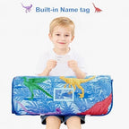 Viviland Toddler Nap Mat with Pillow and Minky Blanket, Rolled Large Sleeping Mat for Boys, Kids Slumber Bag Nap Mat for Preschool, Daycare, Kindergarten, Travel Camping - Dinosar Adventure - Image 4