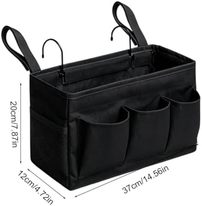Bedside Organizer Iron Frame Multi-Pocket Hangable Basket - Image 5