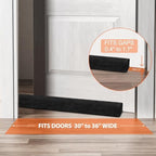 GDHOMM Door Draft Stopper, Door Sweep Noise Blocker Door Draft Guard for Bottom of Door Energy Saving Cold Air Blocker Fits 0.5 to 1.7" Gap,Size Adjustable 30" to 36" (Pack of 2) - Image 3